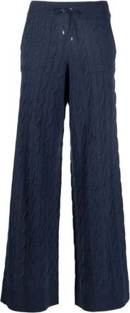 Ralph Lauren Wijde broek - Dames - Wijde Broeken - Blauw - M - Broeken