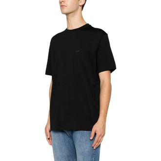 Emporio Armani Logo Borduur Crew Neck T-shirt - Heren - T-shirts - Zwart - XL - Tops