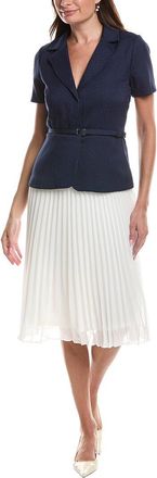 Julia Jordan Front Pleated Jacket Dress