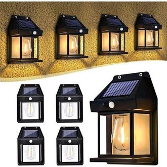OEM L&aacute;mpara Solar De Exterior, Aplique Solar De Pared Con Sensor De Movimiento, 3 Modos, Resistente Al Agua Ip65, Para Jard&iacute;n, Balc&oacute;n, Patio (4) [clase En
