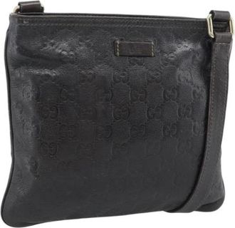 Gucci Pre-owned Vintage Shoulder Bag - unisex - Vintage Schoudertas - Bruin - ONE Size - Leer - Vintage