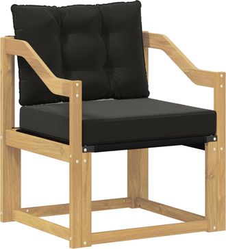 vidaXL Sof&aacute; De Exterior Madera Maciza De Acacia Y Textileno Blanco Vidaxl