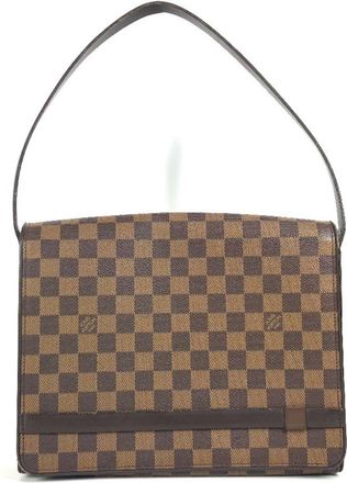 Louis Vuitton Brown Ebene Damier Canvas Shoulder Bag Tote Bag (Pre-Owned)