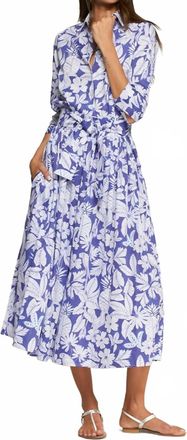 Vilagallo Midi Wrap Skirt In Blue Toucans