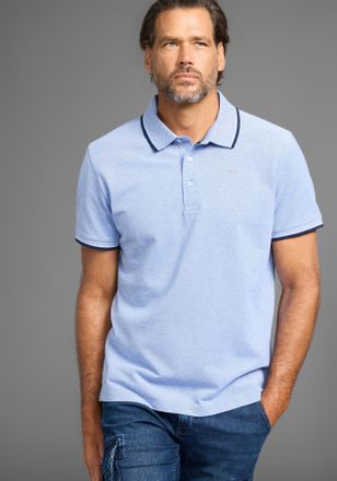 H.I.S Poloshirt H.I.S, Herren, Gr. 4XL (68/70), blau (dunkelblau), Piqu&eacute;, Obermaterial: 100% Baumwolle, unifarben, regular fit, angesetztes B&uuml;ndchen, Shirts