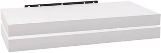Woltu Woltu 2x Mensola Da Muro Scaffale Sospeso A Parete Piccola 70x22.9x3.8cm Bianco