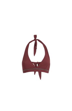 Brunello Cucinelli Bikini top with monili in Bordeaux at Nordstrom, Size 40 It