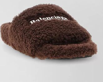 Balenciaga furry slippers