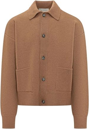 Ami Cardigan con colletto a camicia - - Knitwear - Uomo - Beige - M