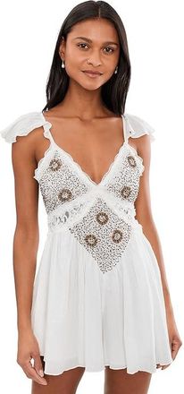 Free People Enchanted Rompers Womens Dress Ivory Combo : LG (Womens 12-14), Cotton