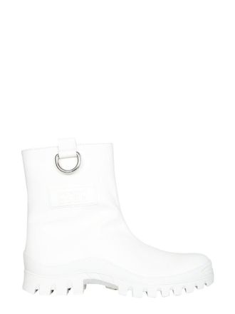 Msgm Vibram Rubber Sole Rain Boot - White