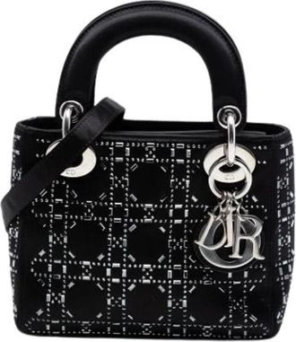Dior Pre-owned Lady Dior - Dames - Vintage Mini Tas - Zwart - ONE Size - Satijn - Vintage