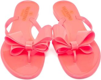 Valentino Garavani Sandali slides con fiocco - Rosa