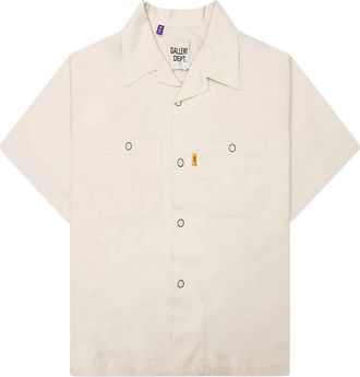 Gallery Dept. Mens Mechanic Shirt in Cream Cotton - Size Medium