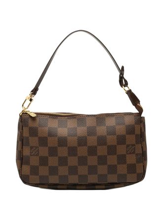 Louis Vuitton 2008 Damier Ebene Pochette Accessoires shoulder bag - women - Calf Leather/Fabric - One Size - Brown