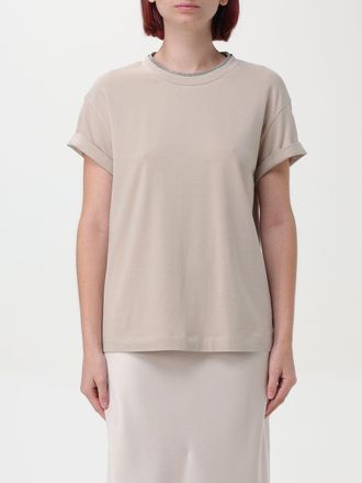 Brunello Cucinelli T-shirt basic con monile Brunello Cucinelli