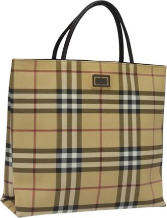 Burberry Pre-owned Tote Bags, female, Beige, Size: ONE SIZE Pre-owned Vintage Nova Check Tote Bag