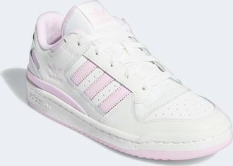 adidas Sneaker ADIDAS ORIGINALS FORUM LOW CL, Damen, Gr. 40,5, weiss (cloud wei&szlig;, clear pink, cloud wei&szlig;), Baumwolle, Synthetik, Schuhe Sneaker