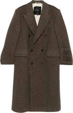 Federico Cina Double Breasted Raw Cut Long Coat
