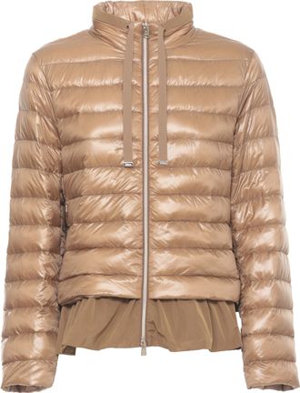 Herno Brown Quilted High Neck Down Jacket