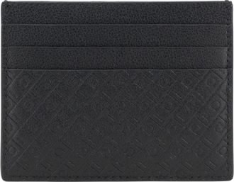 Ferragamo Mens Leather Card Holder Black Calf Bos Taurus Wallet