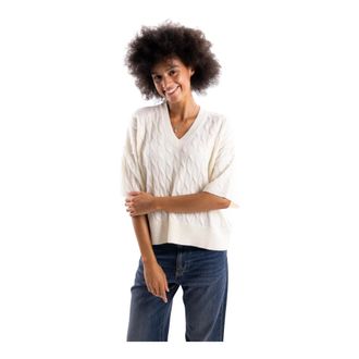 Marella Mlsvespa Oversize Sweater - - Knitwear - Donna - Bianco - L