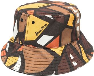 Moschino graphic print bucket hat - men - Polyester/Viscose - M - Brown