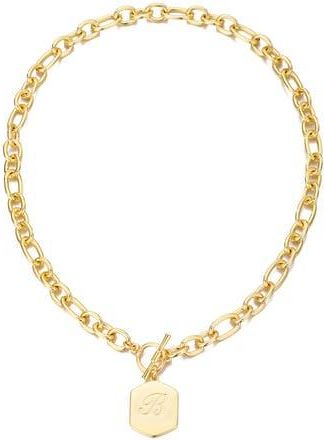Adornia Monogram Initial Pendant Necklace in Gold-B at Nordstrom Rack
