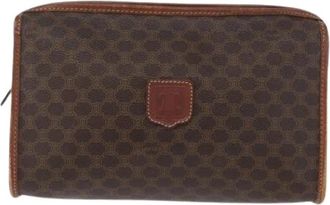 Celine Pre-owned Vintage Canvas Clutch - Dames - Vintage Clutch - Bruin - ONE Size - Vintage