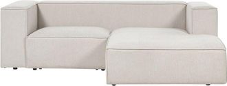 Beliani Beliani - Minimalistic Left Corner Sofa Fabric Upholstered 2 Seater Beige Vernon