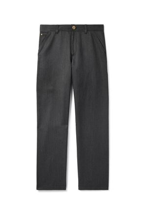 Versace Straight-Leg Wool-Mouliné Trouser