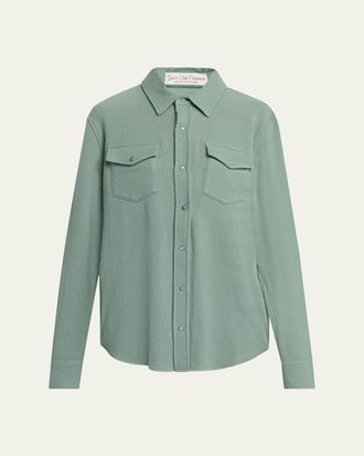 God's True Cashmere Cashmere Button-Front Shirt