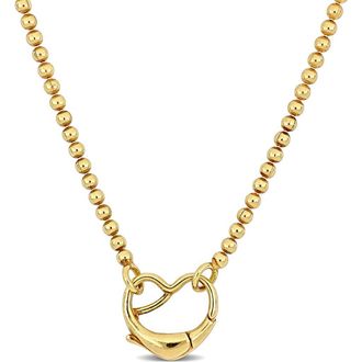 Delmar Heart Bead Link Necklace in Gold at Nordstrom Rack