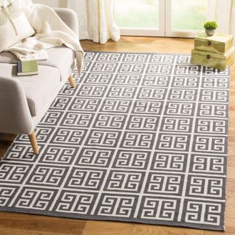 Safavieh Montauk Hand Made Area rug, Dark Grey / Ivory Contemporary Style Non-Shedding