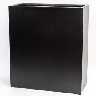 PRIMROSE Black Polystone Stone Effect Tall Trough Outdoor Planter Pot 72cm