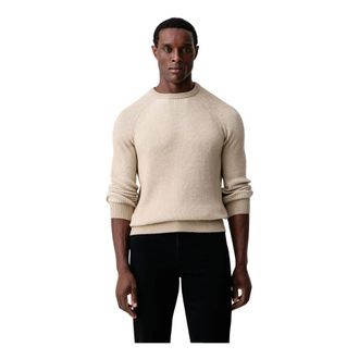 Guess Niro Trui - Heren - Truien - Beige - Maat: XL Wol