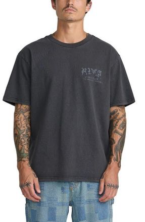 Rvca Big Press Cotton Graphic T-Shirt in Black at Nordstrom, Size Xx-Large