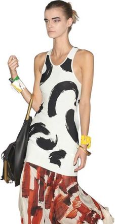 Celine Sleeveless Black & White Mini Dress Size S