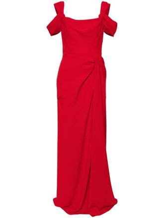 Carolina Herrera knot detailing dress - Red