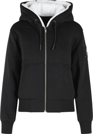 Moose Knuckles Black Cotton Blend Sweatshirt with Removable Inner Insert