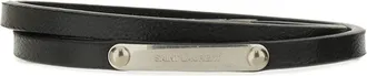 Saint Laurent Logo Plaque Bracelet-Uomo