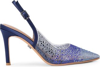 Carvela Womens Positano Vinyl Sling Back Heels - Blue - Size UK 4