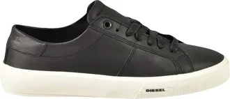 Diesel Black Low-Top Leather Sneakers