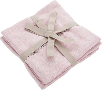 KASANOVA Set 2 tovaglioli 40x40 cm scritta Quotes malva