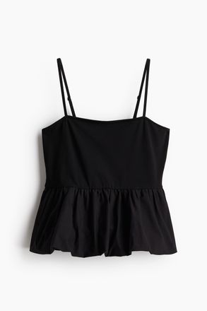 H&M Tr&auml;gertop mit Peplum - Schwarz