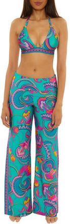 Trina Turk Mykonos Cover-Up Pants in Pink Multi at Nordstrom, Size Medium