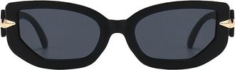 Fifth and Ninth Elle 58mm Polarized Geometric Sunglasses in Black at Nordstrom