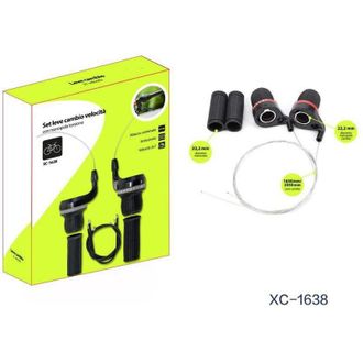 Trade Shop Trade Shop - Conjunto De Caja De Cambios De Velocidad 3x7 Con Knob De Giro De Bicicleta Antideslizante Xc-1638