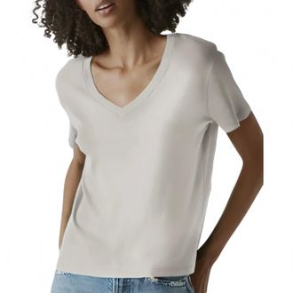 Michael Stars Dylan Classic V-Neck Tee In Cement