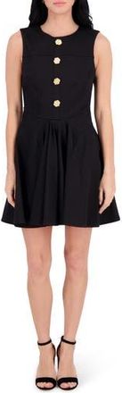 Kensie Sleeveless Fit and Flare Dress in Black at Nordstrom Rack, Size 12